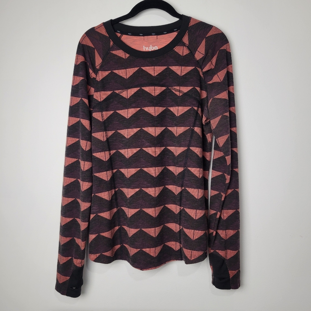 HYBA WOMEN'S LONG SLEEVE ACTIVEWEAR TOP SIZE LARGE